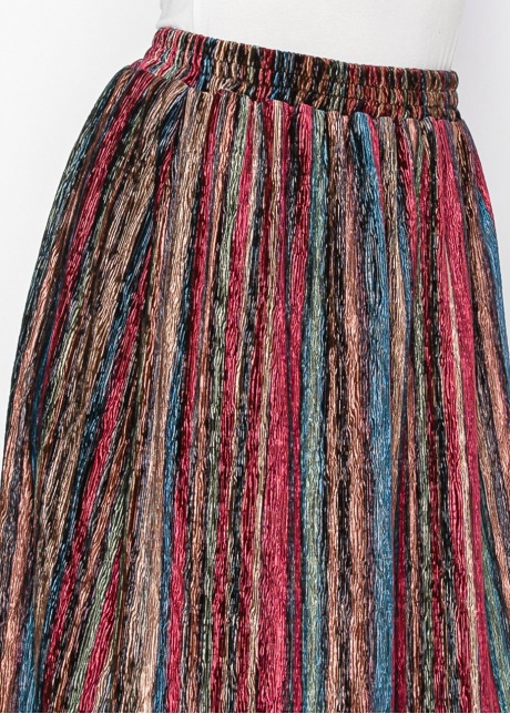 Vibrant Stripe Modest Skirt