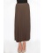 Classic Pleated Rust Midi Skirt