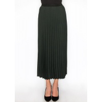 Hunter Green Midi Pleat Skirt