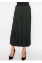 Hunter Green Midi Pleat Skirt