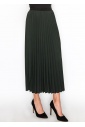 Hunter Green Midi Pleat Skirt