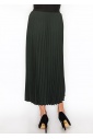 Hunter Green Midi Pleat Skirt