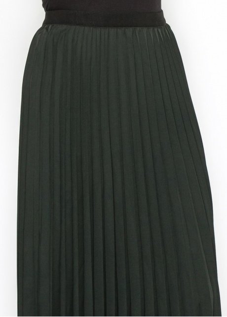 Hunter Green Midi Pleat Skirt