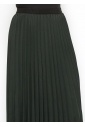 Hunter Green Midi Pleat Skirt