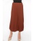 Soft Pleated Brown Midi Skirt