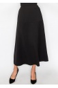 Black Panel Midi Skirt