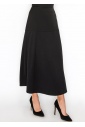 Black Panel Midi Skirt