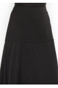 Black Panel Midi Skirt