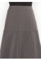 Gray Panel Midi Skirt