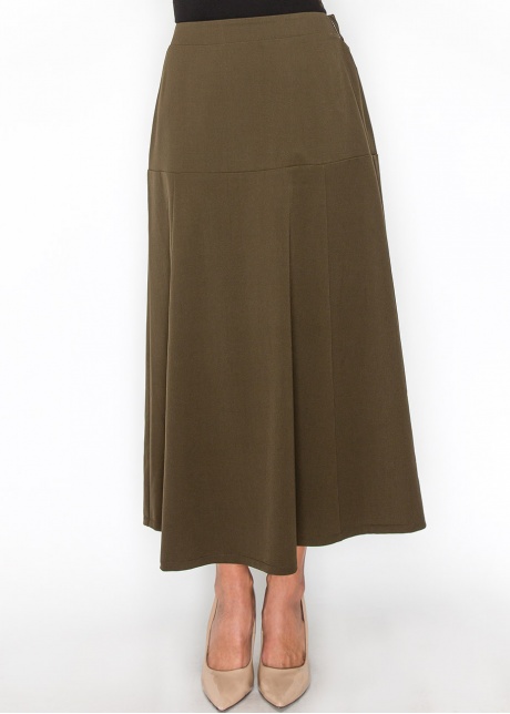 Olive Panel Midi Skirt