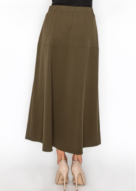 Olive Panel Midi Skirt