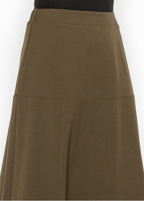 Olive Panel Midi Skirt