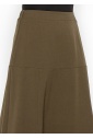 Olive Panel Midi Skirt