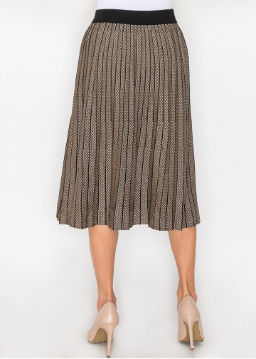 ミニスカート PHILOSOPHY Women Mid Skirts 01152128 A1409 Gold Pleated asymmetric midi skirt in multicoloured - MM 6 Maison