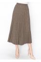 Timeless Appeal: Brown Plaid Pleated Skirt