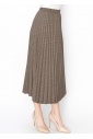 Timeless Appeal: Brown Plaid Pleated Skirt