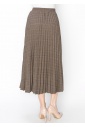 Timeless Appeal: Brown Plaid Pleated Skirt