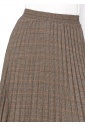 Timeless Appeal: Brown Plaid Pleated Skirt