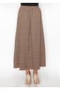 Plaid Tie-Front Midi Skirt