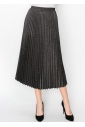 Black Pleated Lurex Shimmer Skirt