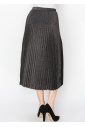 Black Pleated Lurex Shimmer Skirt