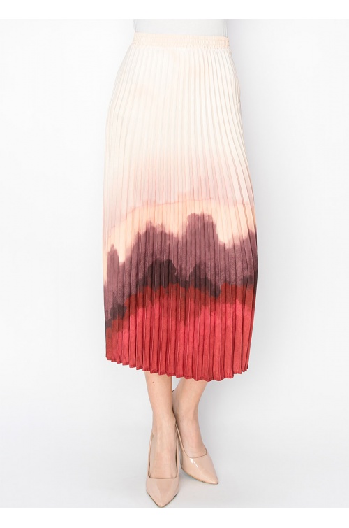 Sunset Ombre Pleated Skirt