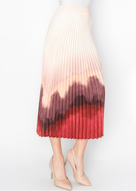 Sunset Ombre Pleated Skirt
