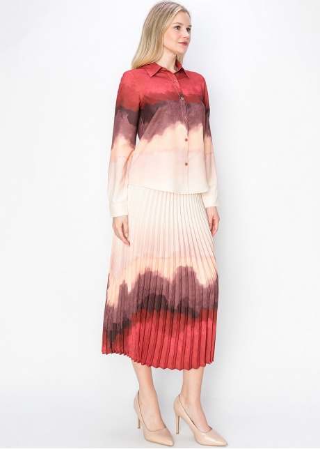 Sunset Ombre Pleated Skirt