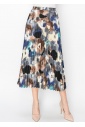 Watercolor Bloom Pleated Skirt