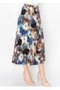 Watercolor Bloom Pleated Skirt