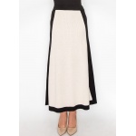 Classic Colorblock Cream and Black Knit Skirt