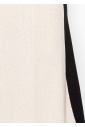 Classic Colorblock Cream and Black Knit Skirt