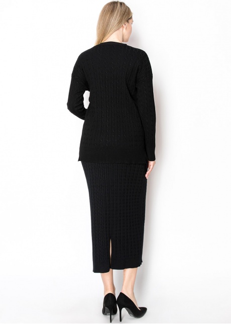Classic Black Cable Knit Cardigan