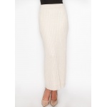 Cable Knit Cream Maxi Skirt