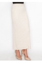 Cable Knit Cream Maxi Skirt