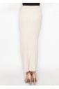 Cable Knit Cream Maxi Skirt