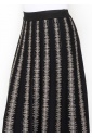 Black and Gold Striped Knit Skirt