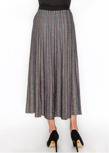 Starlight Striped Knit Skirt | Modest Women Clothing - YAL