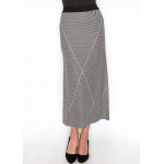 Graphic Black and White Knit Skirt