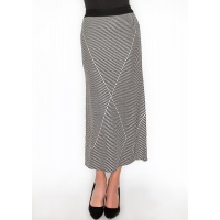 Graphic Black and White Knit Skirt