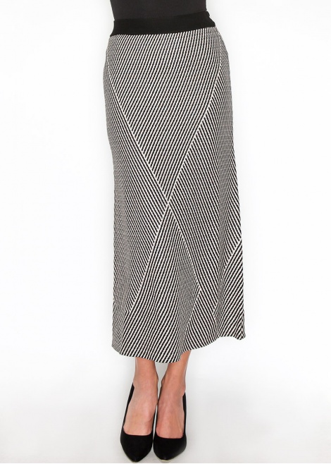Graphic Black and White Knit Skirt Graphic Black and White Knit Skirt