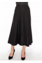 Classic A-Line Black Pleated Midi Skirt