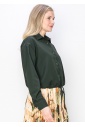 Hunter Green Button-Down Blouse