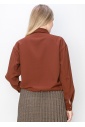 Rust-Colored Shirt with Drawstring