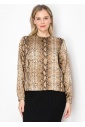 Snake Print Long-Sleeve Top