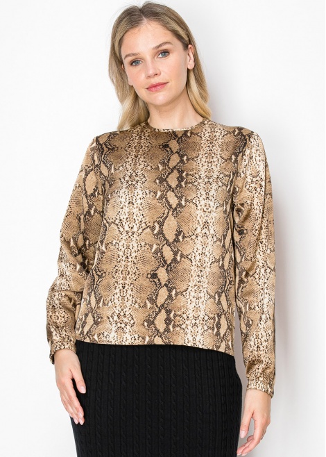 Snake Print Long-Sleeve Top Snake Print Long-Sleeve Top