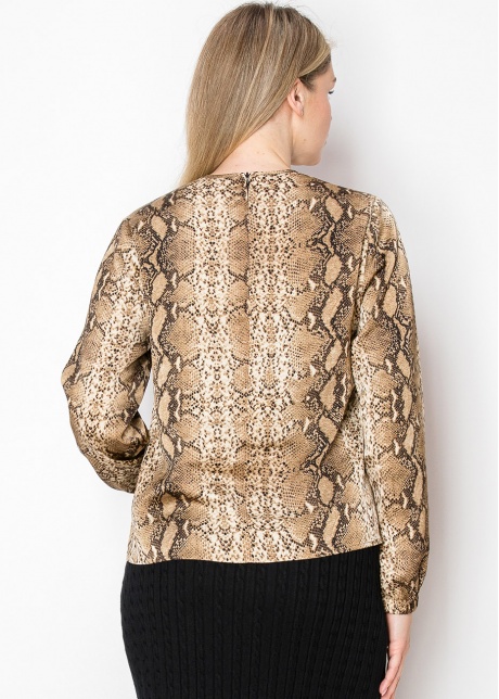 Snake Print Long-Sleeve Top