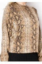 Snake Print Long-Sleeve Top