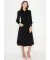 Navy corduroy shirt dress with button details