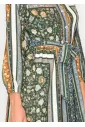 Olive Mixed Print Belted Midi Dress